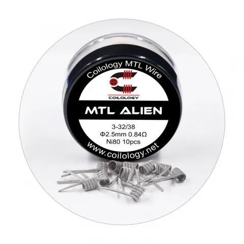 Predmotané špirálky Coilology MTL Series - MTL Alien Ni80 (0,84ohm) (10ks)